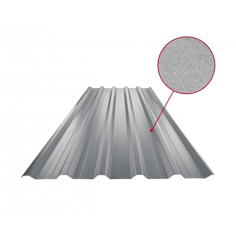 Trapéz střešní s prolisem TR 35A+  - Pozink lakovaný
MATT  - Prachově šedá MATT  -  Obrázek