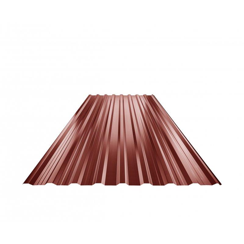 Trapéz střešní s prolisem TR 18A+  - Pozink lakovaný
MARCEGAGLIA  - Ocelově červená  -  Obrázek