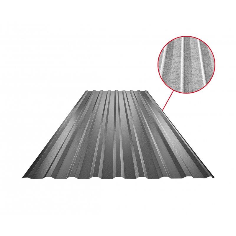 Trapéz střešní s prolisem TR 18A SQ (sound – aqua)  - Pozink lakovaný
MATT MARCEGAGLIA  - Antracit MATT  -  Obrázek