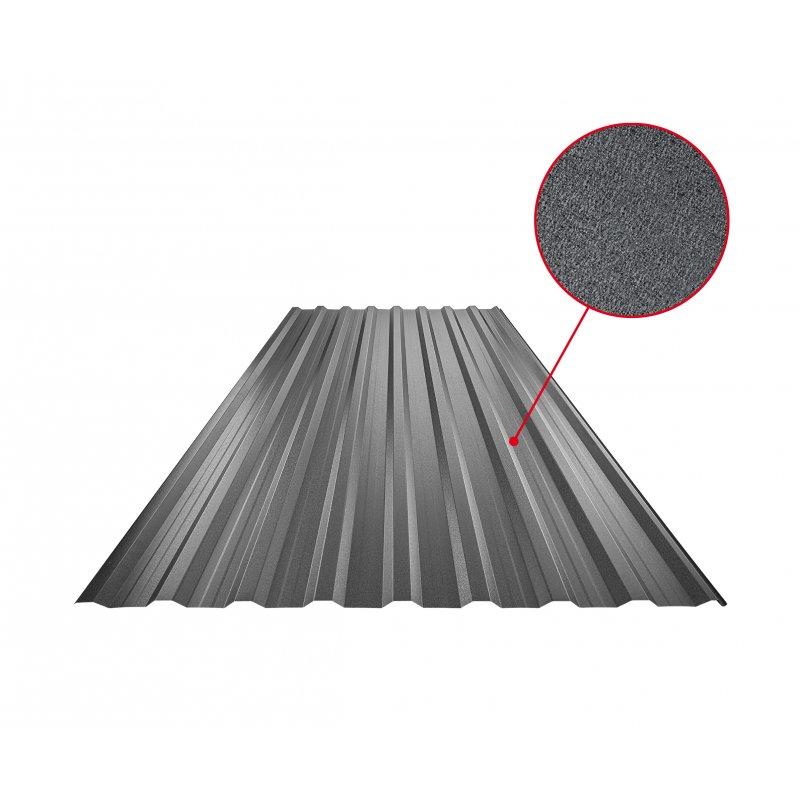 Trapéz střešní s prolisem TR 18A+  - Pozink lakovaný
MATT MARCEGAGLIA  - Antracit MATT  -  Obrázek