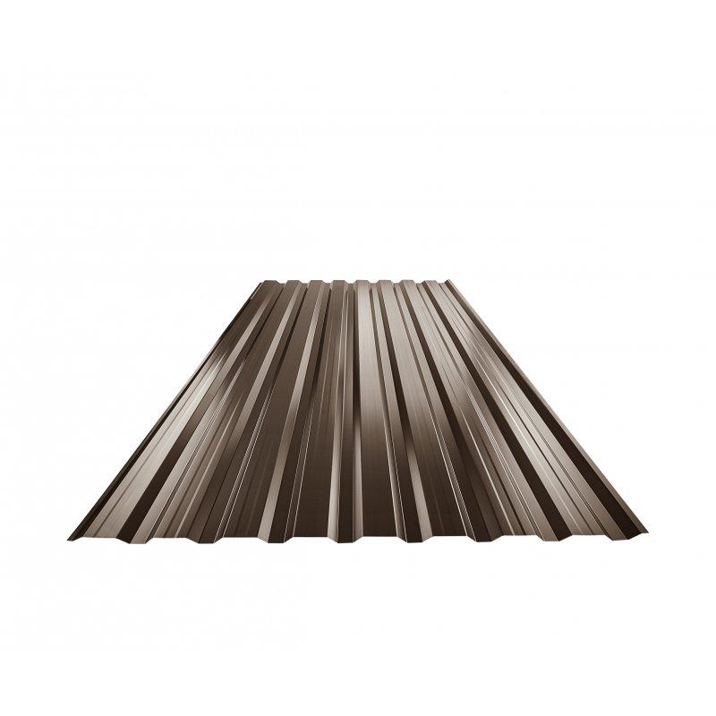 Trapéz fasádní s prolisem TR 18B+  - Hliník lakovaný  - Testa di Moro  -  Obrázek