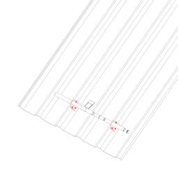 Držák na trapéz 1-dírový  - Hliník  - Natur  -  Obrázek 3