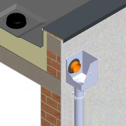 Sběrný kotlík DESIGN exzentrický  - Pozink lakovaný  - Ocelově červená  -  Obrázek 2