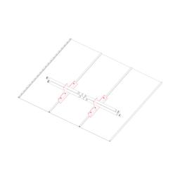 Sněhový zachytávač dvouděrový  - Pozink lakovaný  - Bílo hliníková  -  Obrázek 4