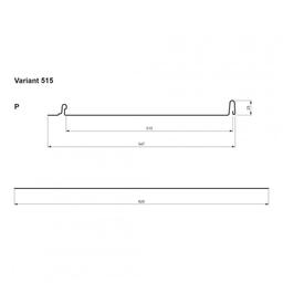 Střešní panel CLICK 515 P  - Pozink lakovaný  - Intenzivní černá  -  Obrázek 2
