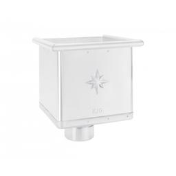 Sběrný kotlík kubický  - Pozink lakovaný  - Šedo bílá  -  Obrázek 1