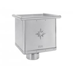 Sběrný kotlík kubický  - Pozink lakovaný  - Bílo hliníková  -  Obrázek 1