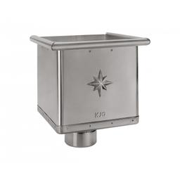 Sběrný kotlík kubický - Pozink lakovaný - Bílo hliníková tmavá – P.20 - Obrázek 1