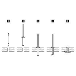 Nýt trhací – hlava květ  - Hliník  - Natur  -  Obrázek 4