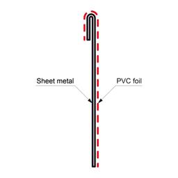 Stěnová lišta poplastovaná  - Prachově šedá  -  Obrázek 2