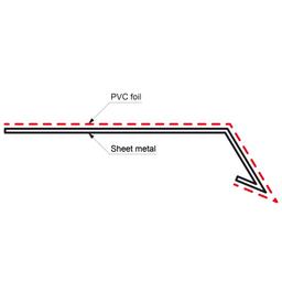 Okapový plech poplastovaný  - Prachově šedá  -  Obrázek 2
