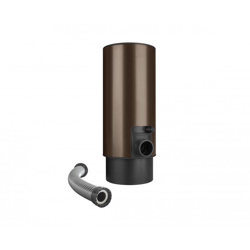 Zachytávač vody s hadicí a knoflíkem  - Hliník – Natur  - Pozink lakovaný – Testa di Moro  -  Obrázek