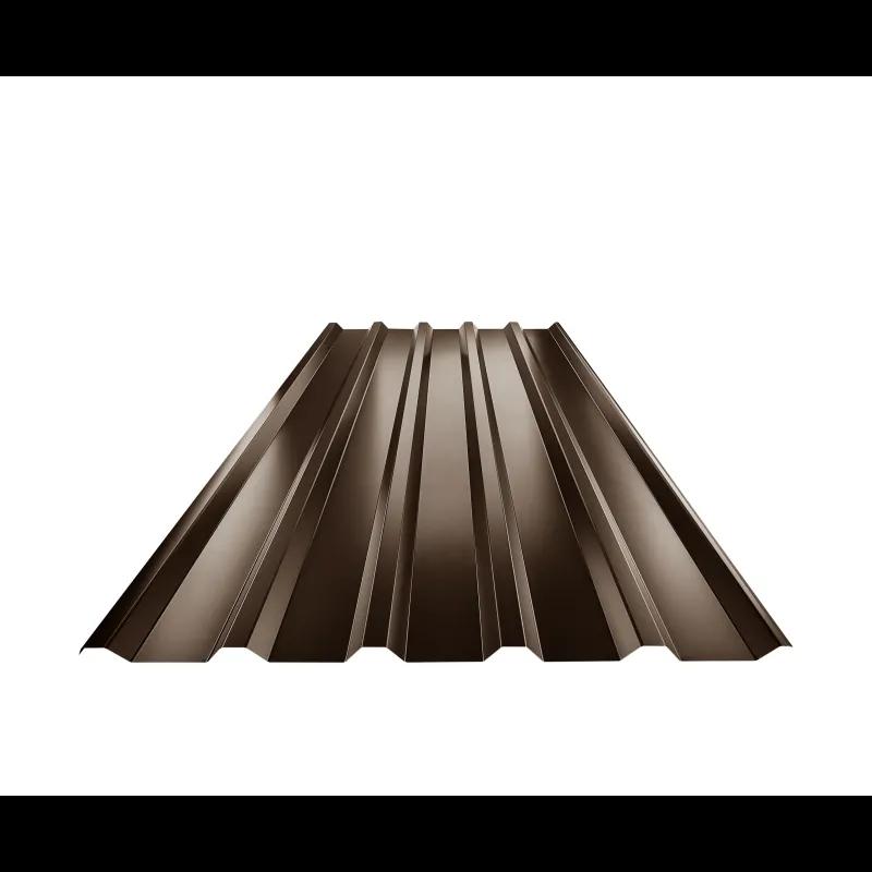 Trapéz střešní TR 35A  - Pozink lakovaný  - Tmavě hnědá ČOKO  -  Obrázek