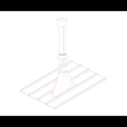 Podstavec větracího komína  - Hliník – Natur  - Pozink lakovaný – Modrá tmavá  -  Obrázek 3