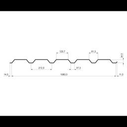 Trapéz fasádní TR 35B  - Aluzink  - Natur  -  Obrázek 2