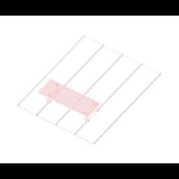 Střešní schod-set 800 x 250  - Pozink lakovaný  - Tmavě hnědá ČOKO  -  Obrázek 3