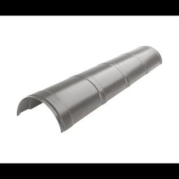 Střešní krytinový hřebenáč  - Pozink lakovaný  - Bílo hliníková tmavá  -  Obrázek 1