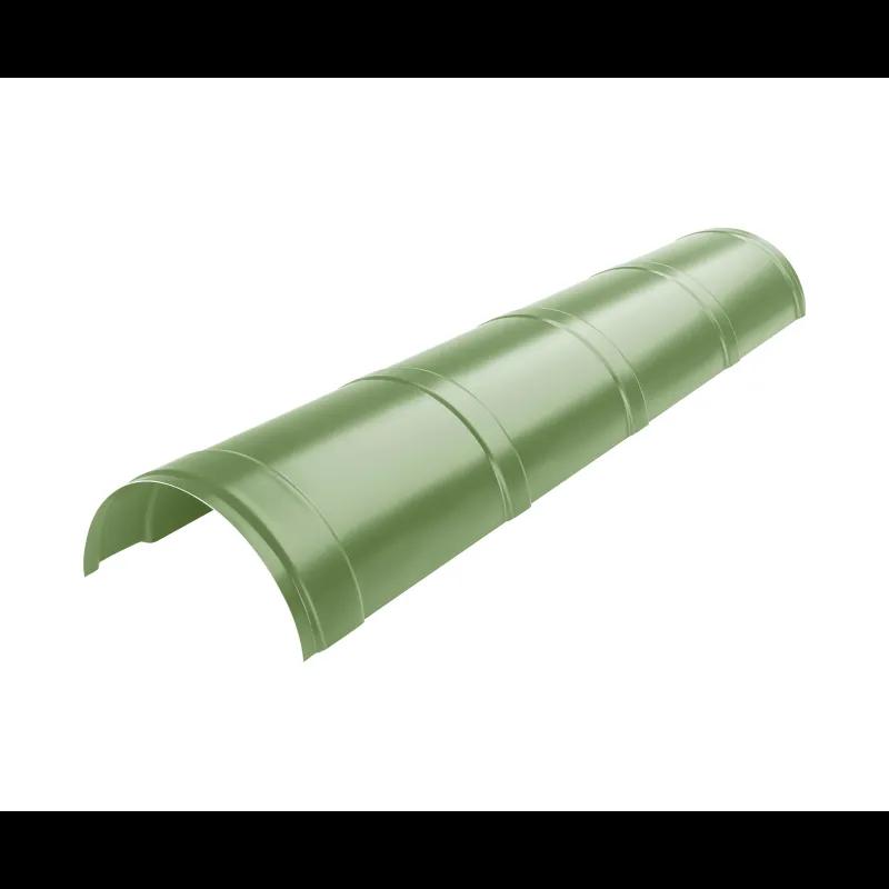 Střešní krytinový hřebenáč  - Pozink lakovaný  - Trávově zelená  -  Obrázek