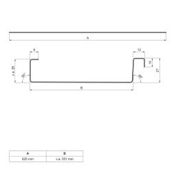 FALZ profil dvojitá stojatá drážka  - Pozink lakovaný  - Antracit  -  Obrázek 3