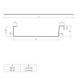 FALZ profil dvojitá stojatá drážka  - Hliník lakovaný
W.15  - Antracit W.15  -  Obrázek 3
