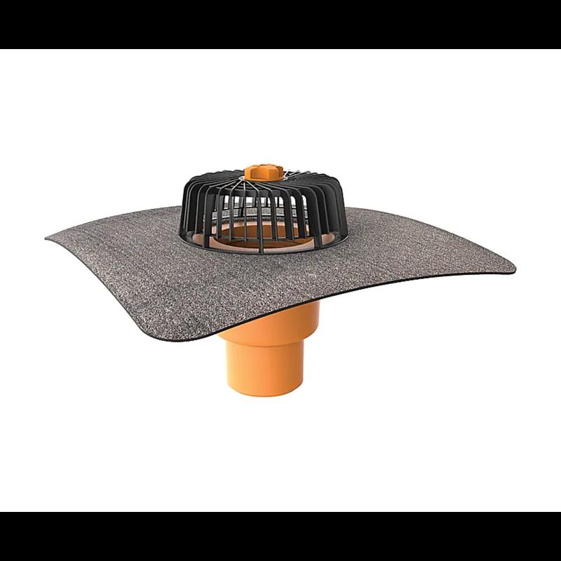 BIT střešní vpust s manžetou svislá  - Polyamid  - Černá/Oranžová  -  Obrázek