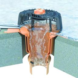 FPO střešní vpust s manžetou svislá  - Polyamid  - Černá/Oranžová  -  Obrázek 2