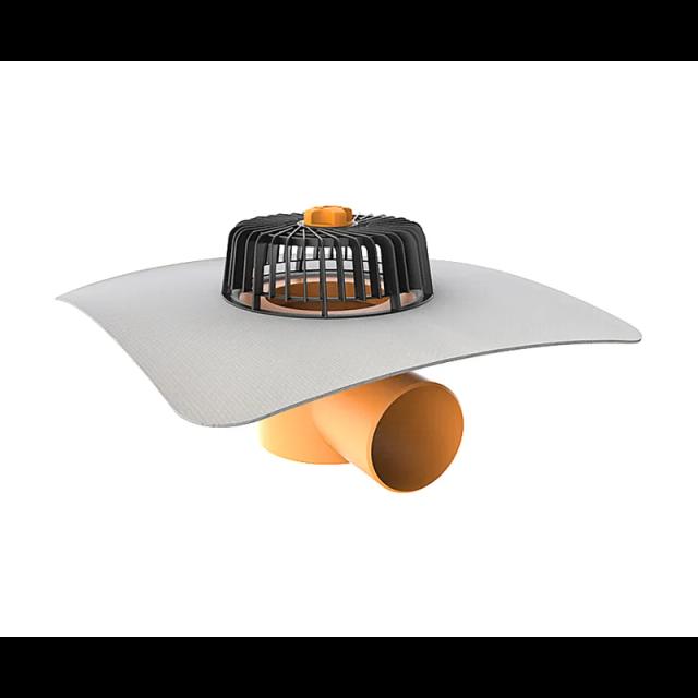 Obrázek - PVC střešní vpust s manžetou vodorovnánull