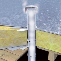 FPO prostup pro kabely s manžetou  - PVC  - Bílá  -  Obrázek 2