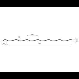 Střešní krytina UNI 1  - Hliník lakovaný  - Bílo hliníková tmavá  -  Obrázek 2