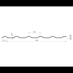 Střešní krytina UNI 2  - Hliník lakovaný  - Bílo hliníková  -  Obrázek 2