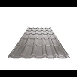 Střešní krytina UNI 2  - Hliník lakovaný  - Bílo hliníková tmavá  -  Obrázek 1