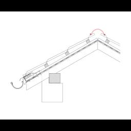 Hřebenáč pro krytinu  - Hliník lakovaný  - Bílo hliníková tmavá  -  Obrázek 2