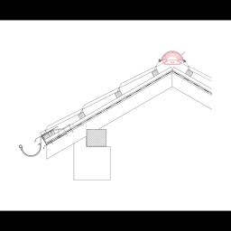 Ukončení hřebenáče čelní  - Hliník lakovaný  - Bílo hliníková tmavá  -  Obrázek 2