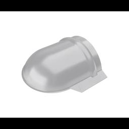 Ukončení hřebenáče oblé  - Hliník lakovaný  - Bílo hliníková  -  Obrázek 1