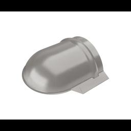 Ukončení hřebenáče oblé  - Hliník lakovaný  - Bílo hliníková tmavá  -  Obrázek 1