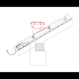 Střešní schod na krytinu UNI  - Hliník lakovaný  - Bílo hliníková  -  Obrázek 2