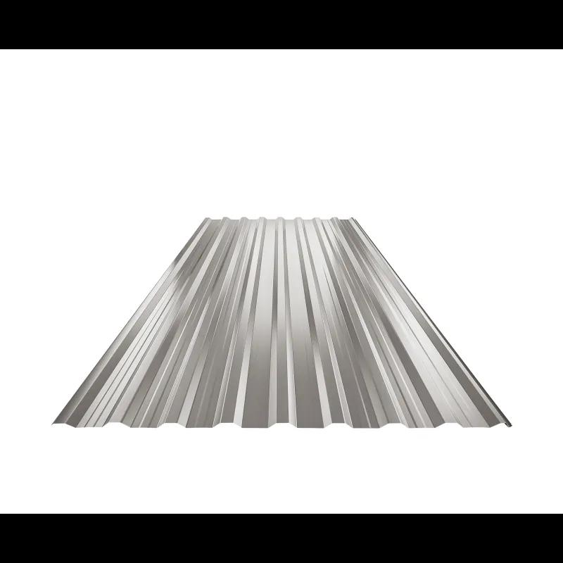 Trapéz střešní s prolisem TR 18A+  - Hliník lakovaný  - Bílo hliníková tmavá  -  Obrázek