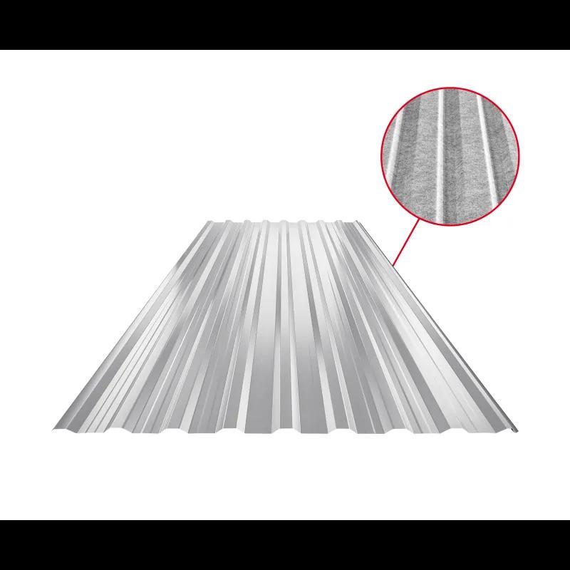Trapéz střešní s prolisem TR 18A+ SQ (sound – aqua)  - Hliník lakovaný  - Bílo hliníková  -  Obrázek