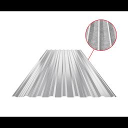 Trapéz střešní s prolisem TR 18A+ SQ (sound – aqua)  - Hliník lakovaný  - Bílo hliníková  -  Obrázek 1