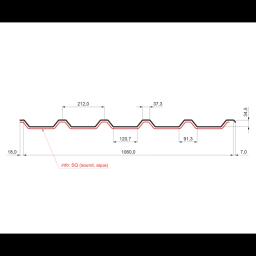 Trapéz střešní TR 35A SQ (sound – aqua)  - Hliník lakovaný  - Bílo hliníková  -  Obrázek 2