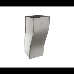 Koleno soklové hranaté  - Hliník lakovaný  - Bílo hliníková tmavá  -  Obrázek 1