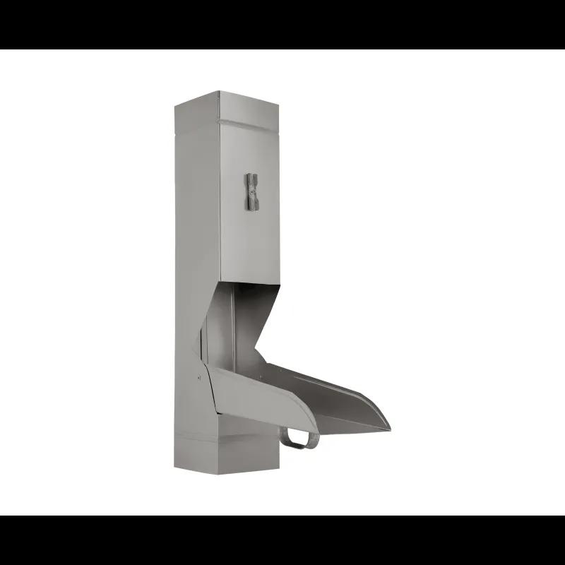 Dešťová klapka hranatá  - Hliník lakovaný  - Bílo hliníková tmavá  -  Obrázek