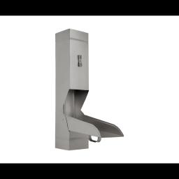 Dešťová klapka hranatá  - Hliník lakovaný  - Bílo hliníková tmavá  -  Obrázek 1