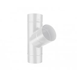 Svodová odbočka 72°  - Pozink lakovaný  - Šedo bílá  -  Obrázek 1