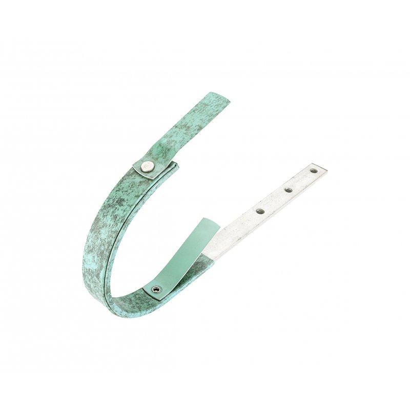 Střešní žlabový hák obalovaný  - Hliník lakovaný  - Patina zelená  -  Obrázek