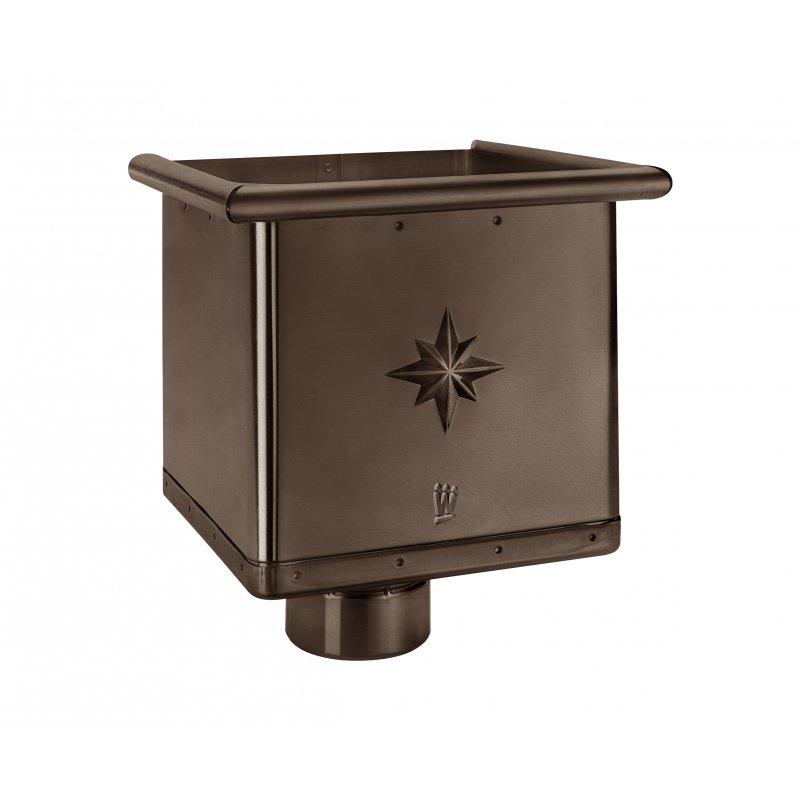 Sběrný kotlík kubický  - Hliník lakovaný  - Testa di Moro  -  Obrázek