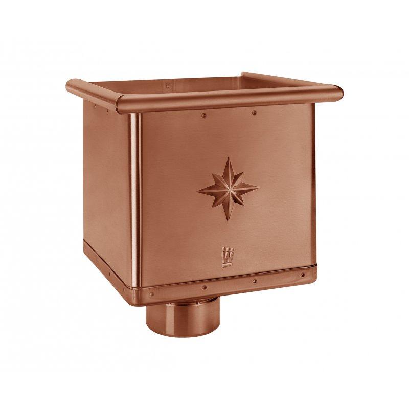 Sběrný kotlík kubický  - Hliník lakovaný  - Měděno hnědá  -  Obrázek