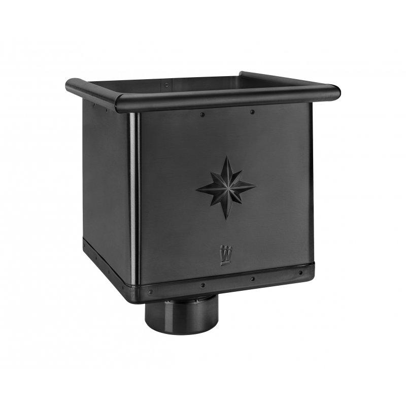 Sběrný kotlík kubický  - Hliník lakovaný  - Intenzivní černá  -  Obrázek