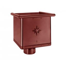 Sběrný kotlík kubický  - Hliník lakovaný  - Ocelově červená  -  Obrázek 1