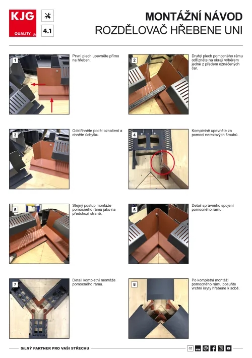Rozdělovač hřebene UNI